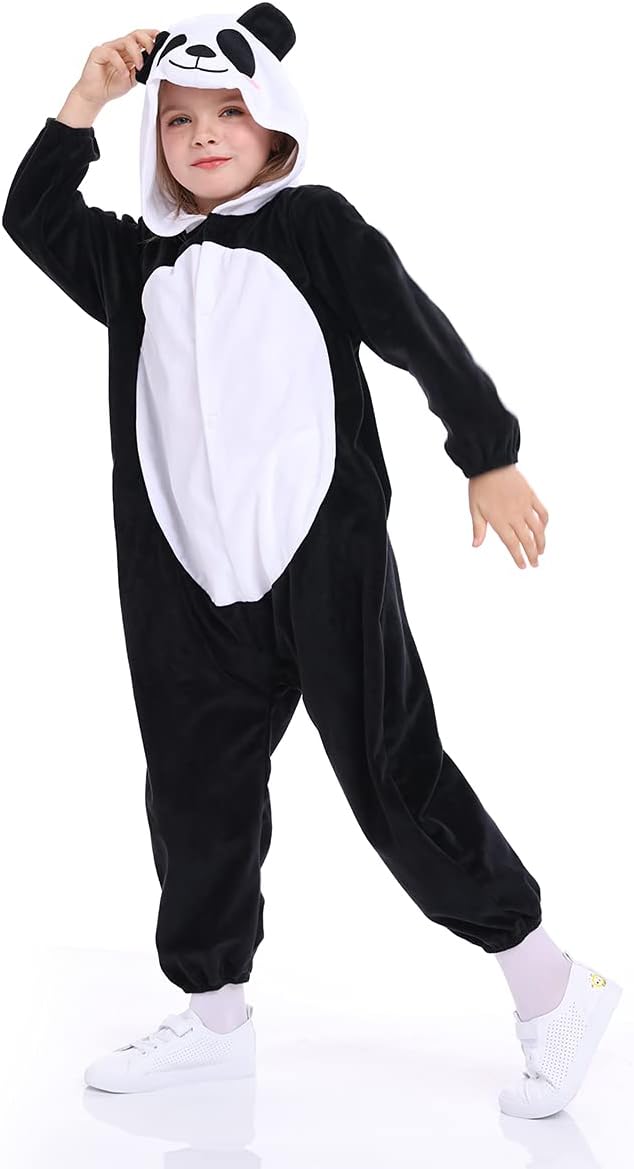 Funivals Unisex Panda Costume Pajamas Kids Halloween Jumpsuit