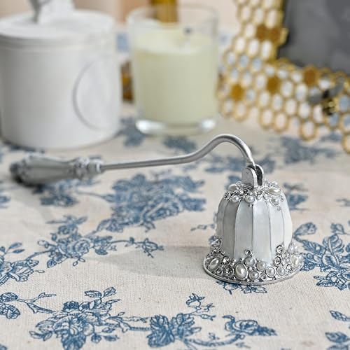 Elegant Silver Candle Snuffer with Pearl Inlay 1