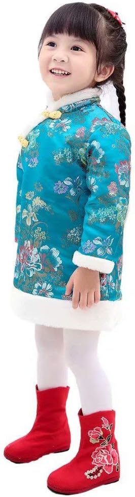 Baby Girl Qipao Dress Traditional Chinese Style with Embroidery