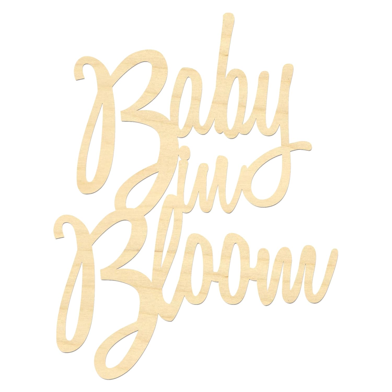 Baby In Bloom Sign - Custom Wooden Wording for Baby Shower