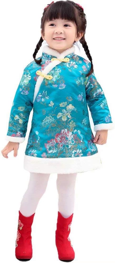 Baby Girl Qipao Dress Traditional Chinese Style with Embroidery