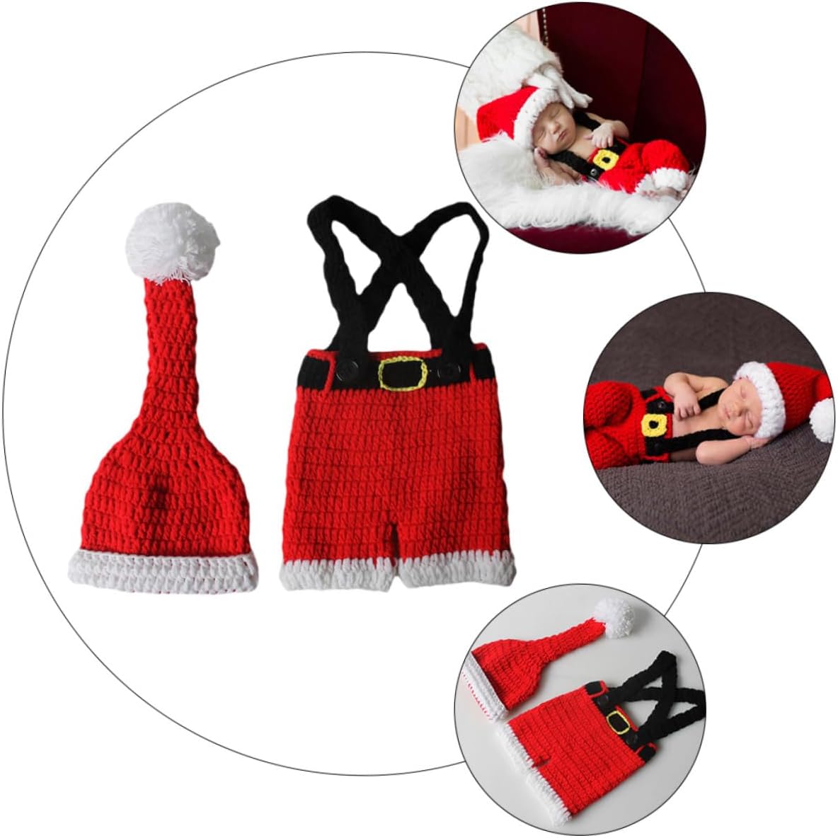 Yardenfun Baby Christmas Suit Newborn Santa Dress