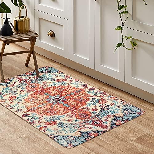 Lahome Bohemian Floral Medallion Area Rug