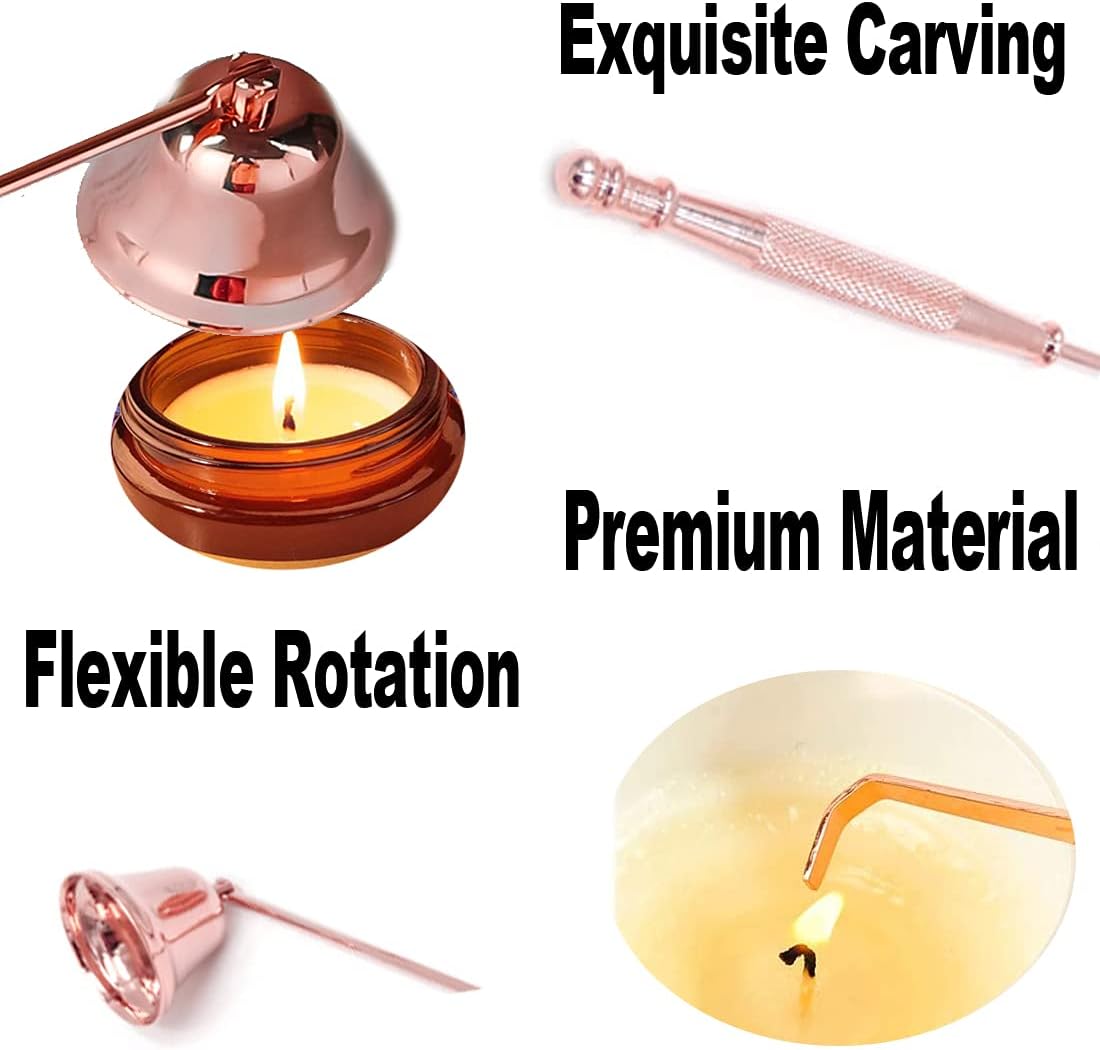 3-in-1 Candle Care Tools Set - Rose Gold