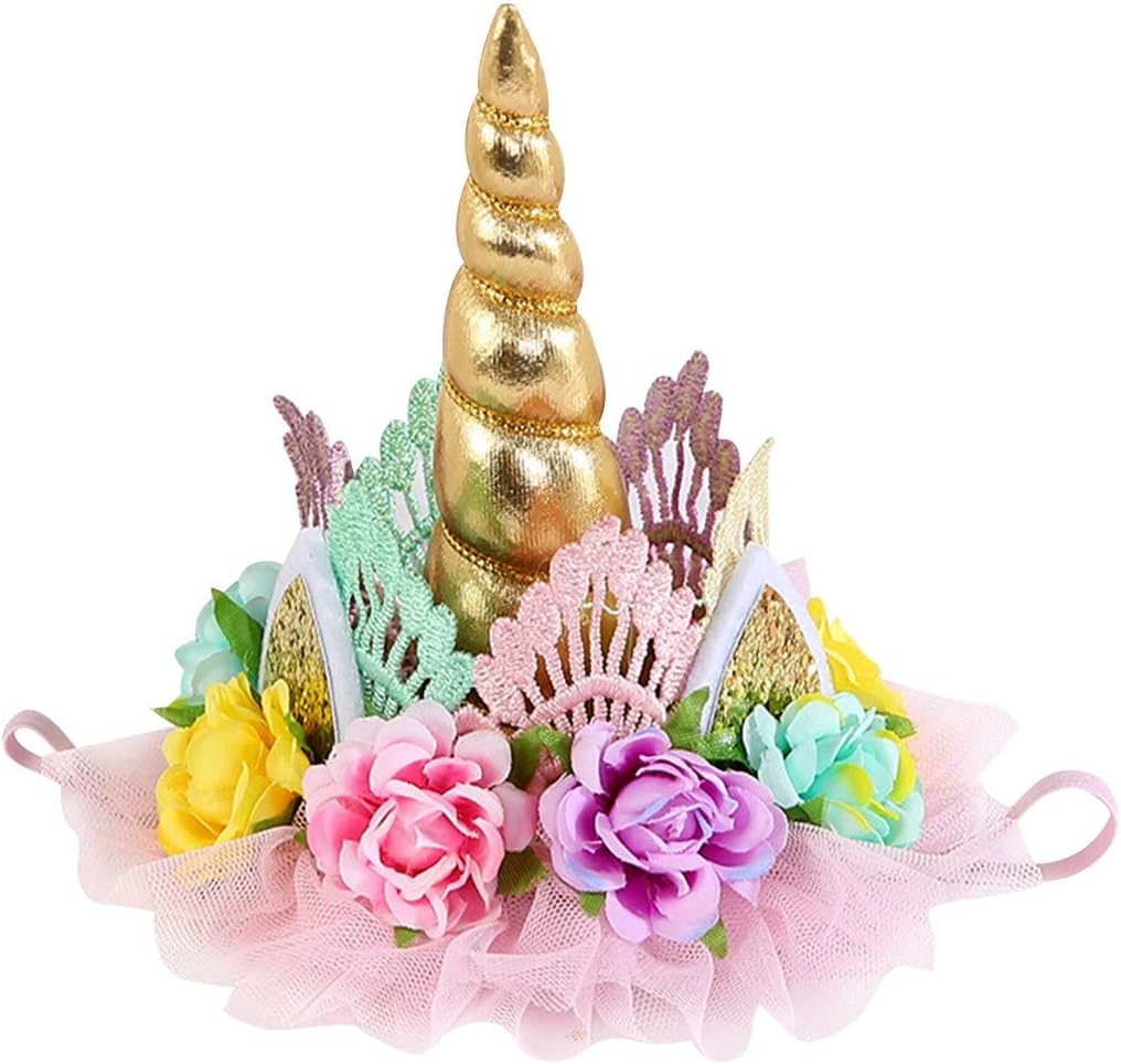 NEWEPIE Rainbow Unicorn 1st Birthday Costume Set
