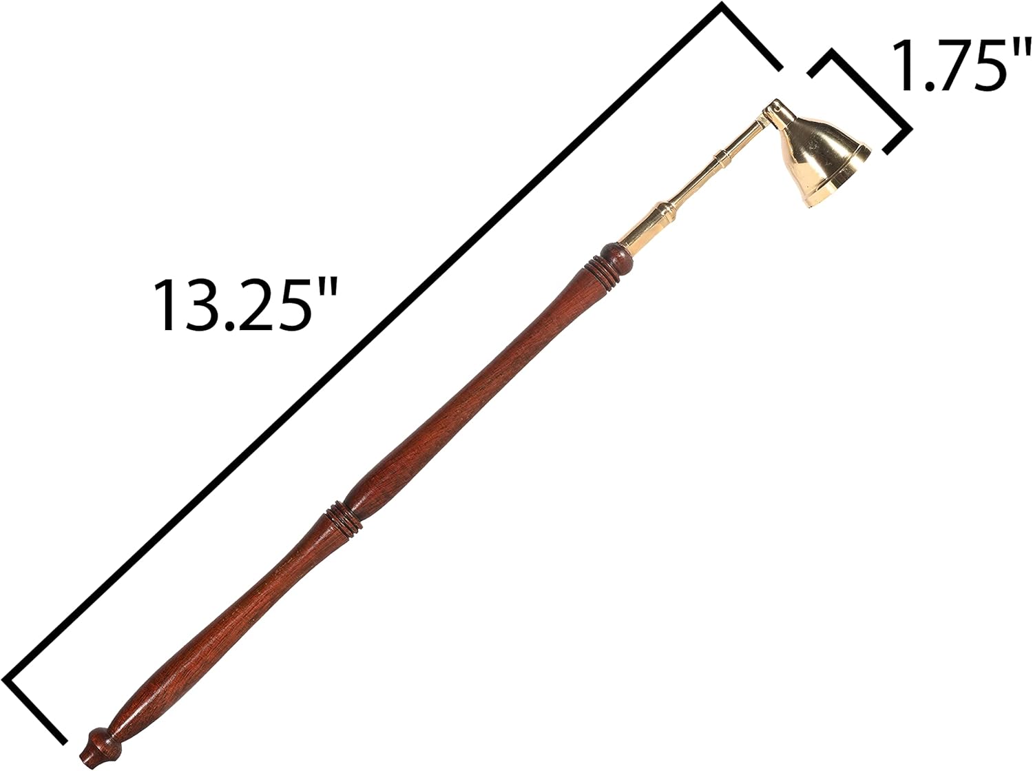 Incense Garden Candle Snuffer 2 Pack Brass Tip Wood Handle 1