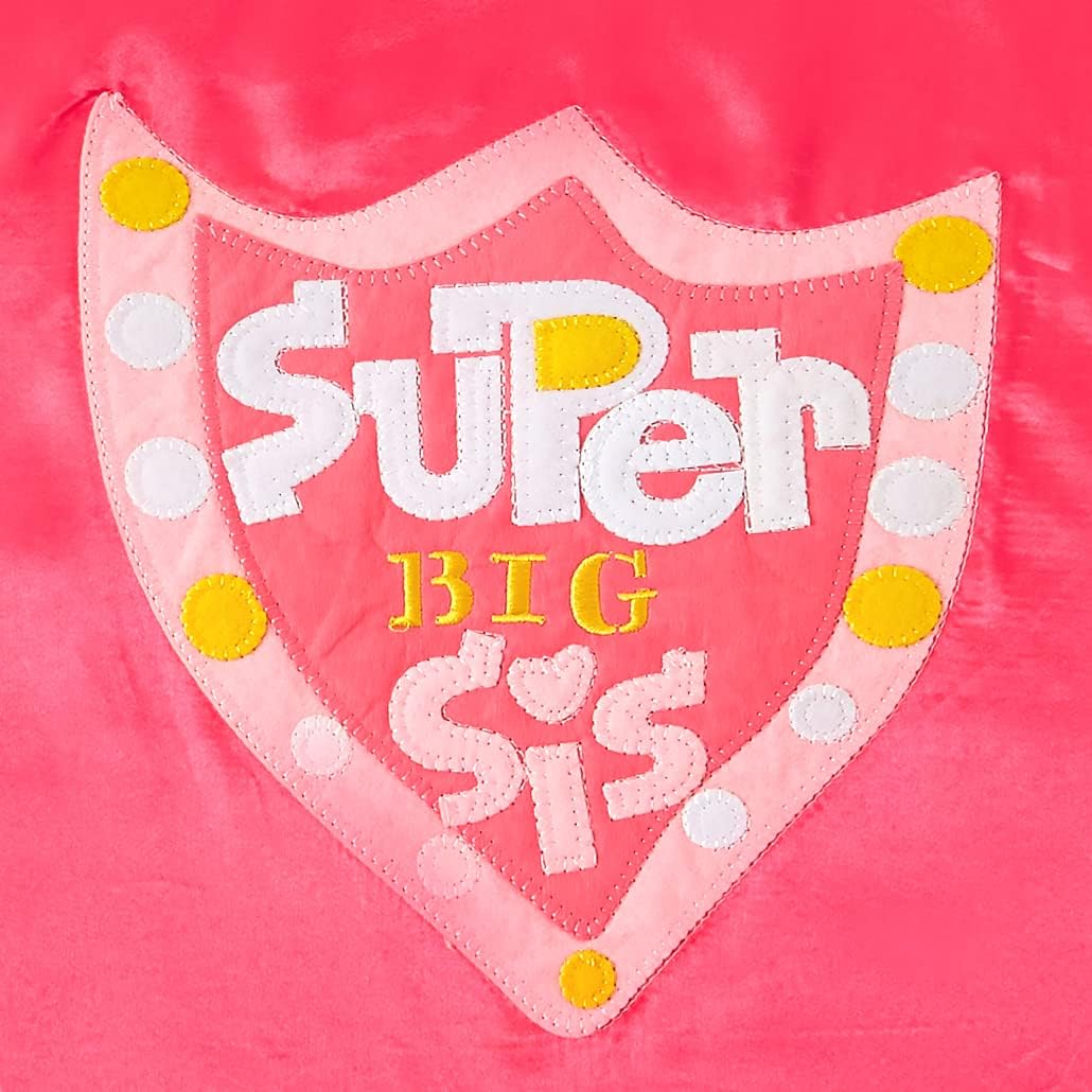 CR Gibson Pink Big Sister Superhero Cape Costume 3pc 22 L