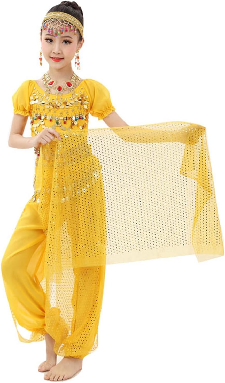 Cute Baby Belly Dance Sequin Costume Set for Girls