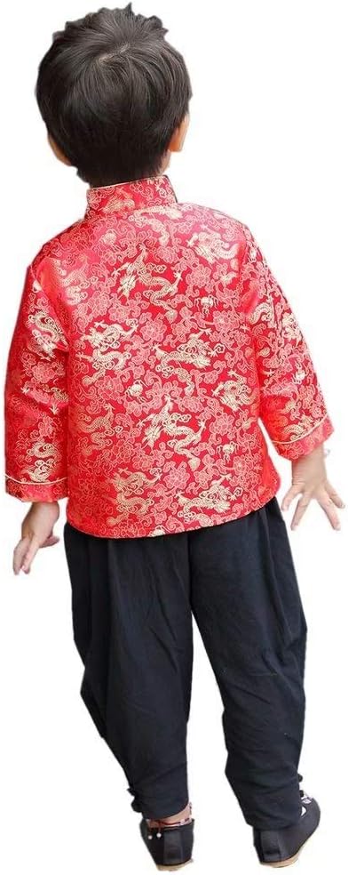 Little Boys Dragon Tang Coat Long Sleeve Boy Jacket