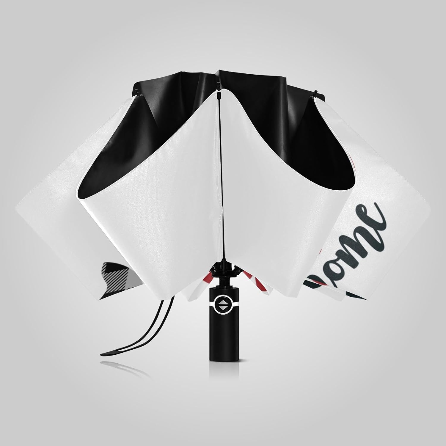 Tamniee Inverted Buffalo Plaid Folding Umbrella