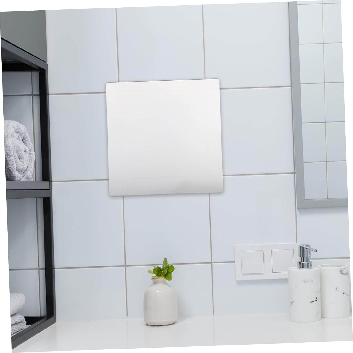 ERINGOGO Large Vanity Mirror Set 2pcs Self-Adhesive Acrylic