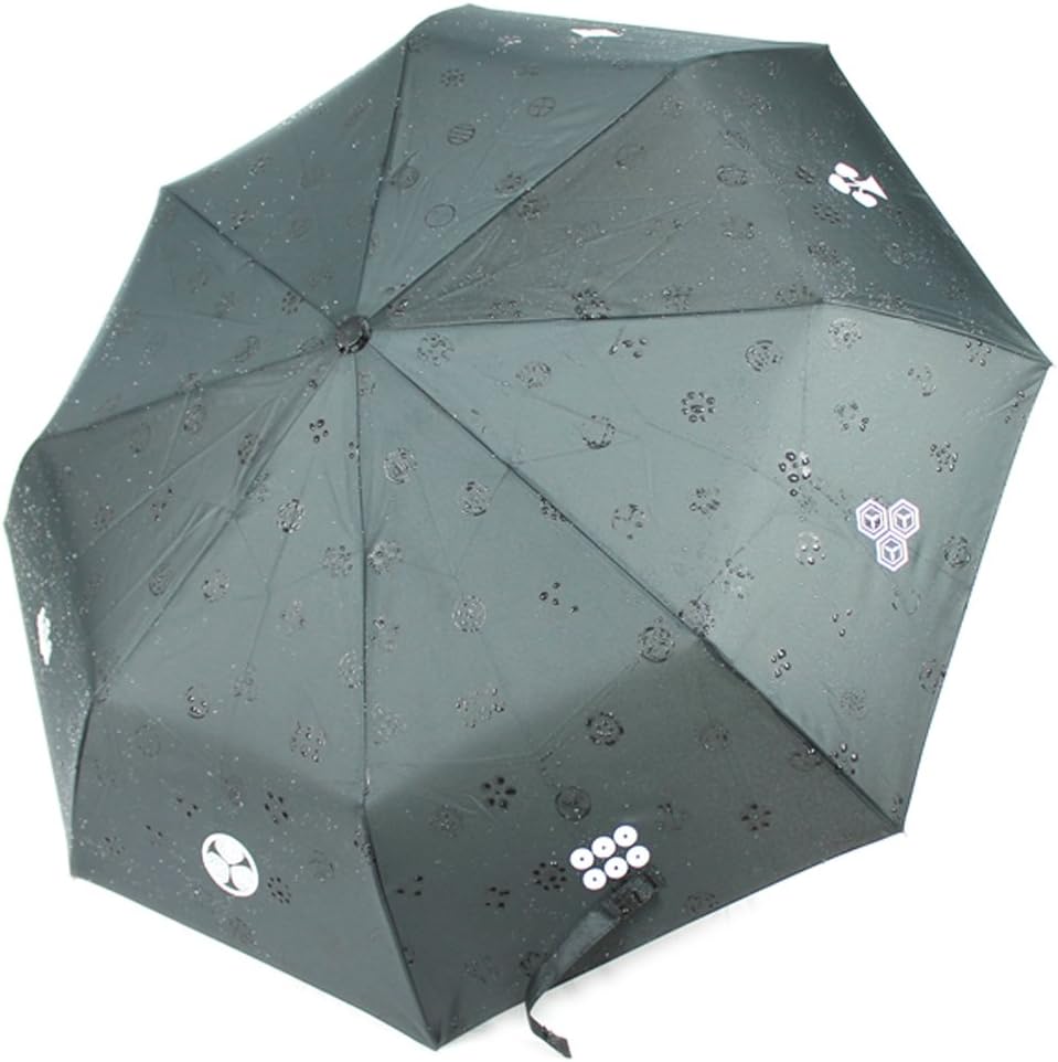 KOMESICHI Mens Folding Umbrella Katana Sword Kamon Crest