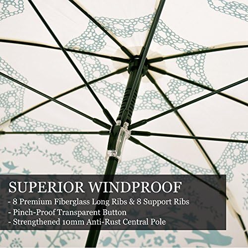Kung Fu Smith Bubble Windproof Umbrella with Flower Totem Print