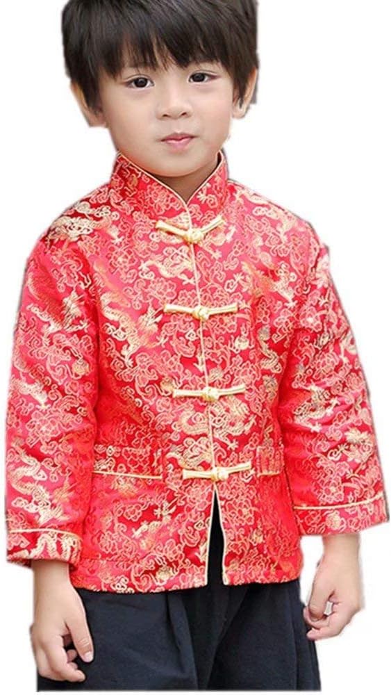 Little Boys Dragon Tang Coat Long Sleeve Boy Jacket