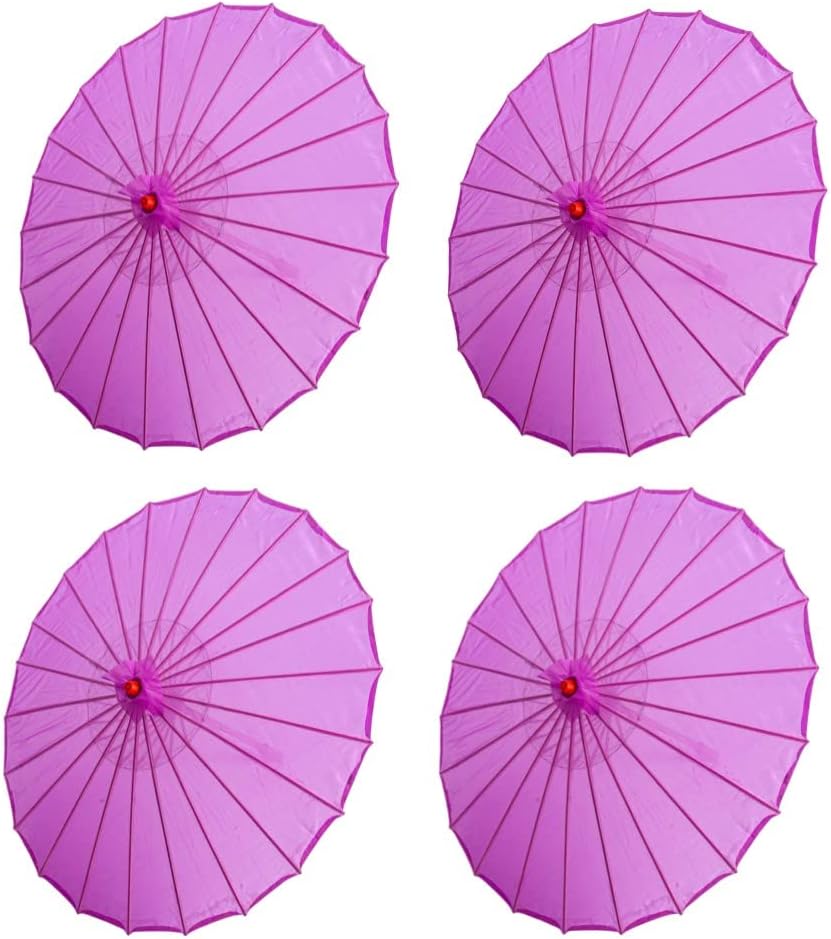 THY COLLECTIBLES 4-Piece 22 Bamboo Parasol Set
