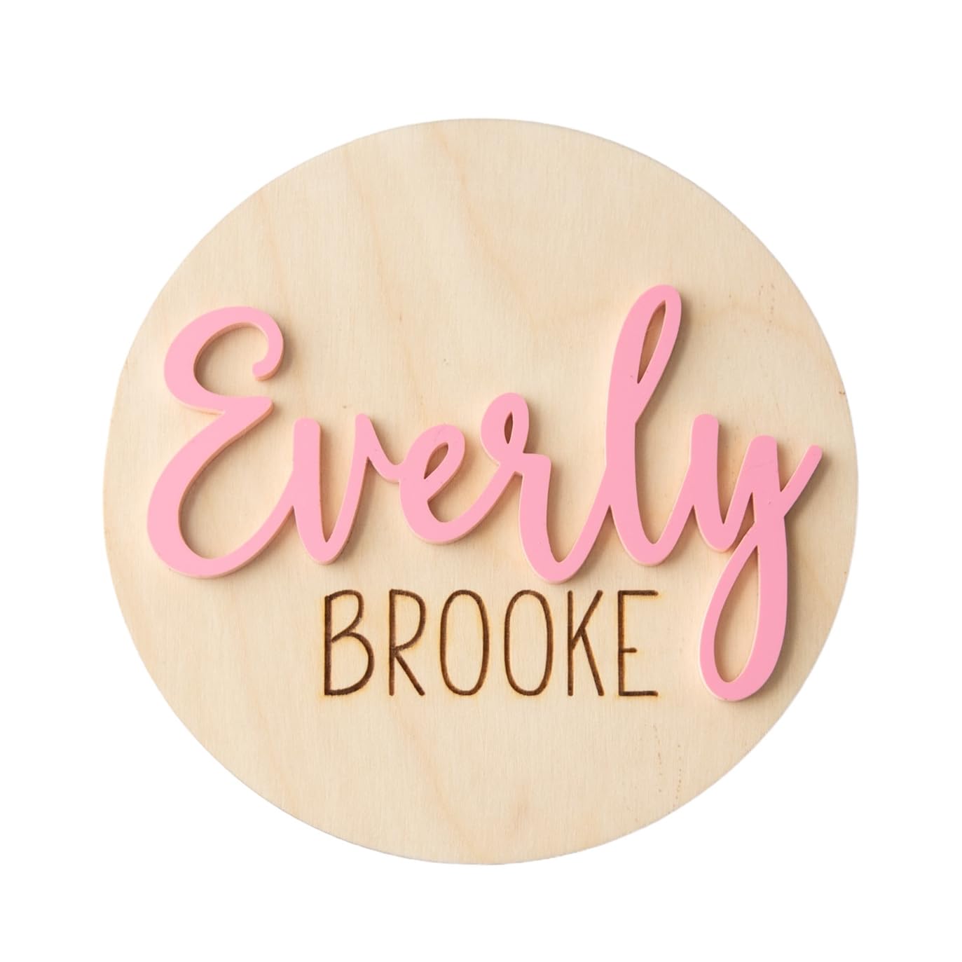 Personalized Newborn Announcement Sign - Double Sided Wooden Birth Sign