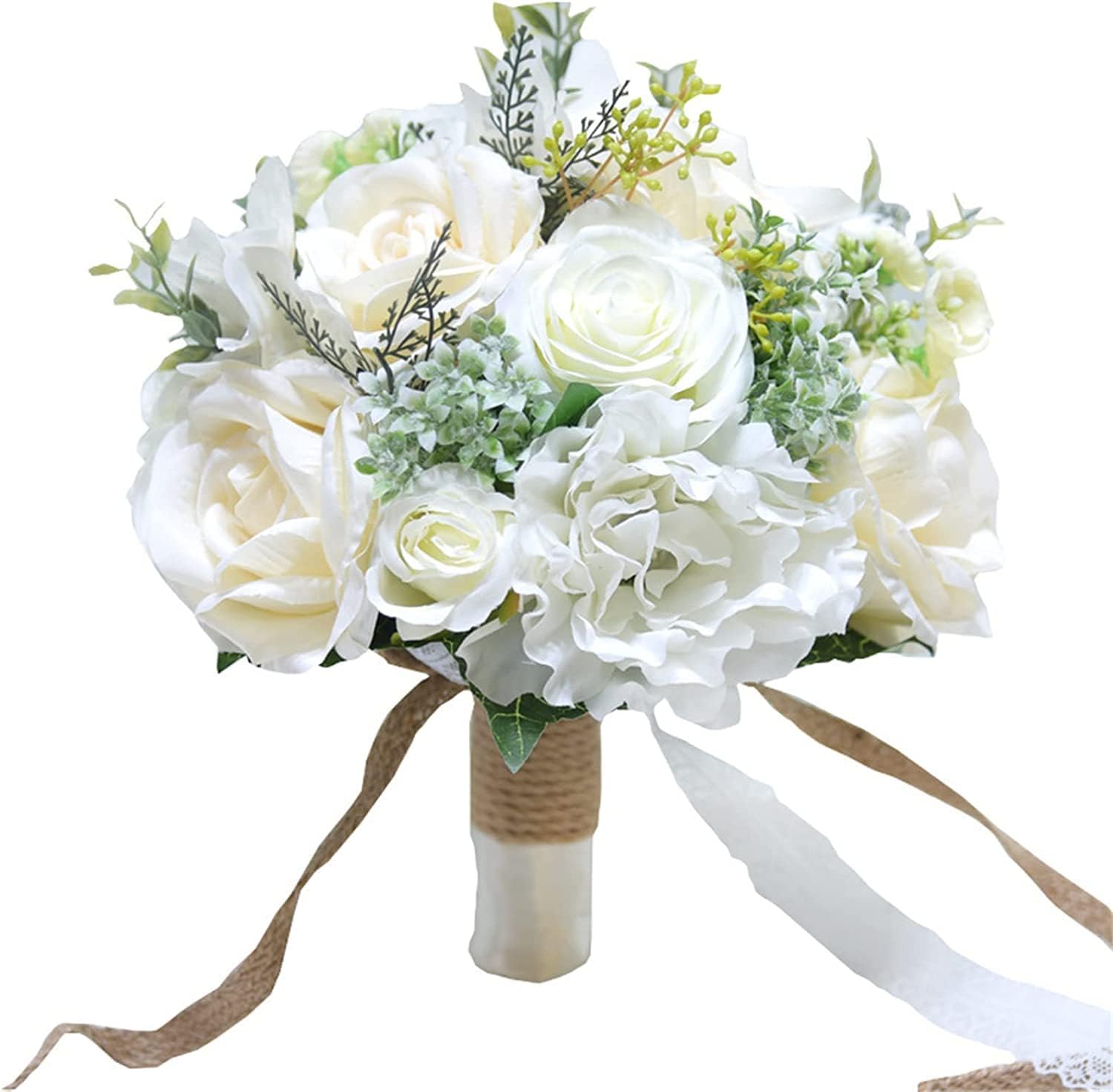 NDRFAWY Artificial Flower Bouquet for Bride