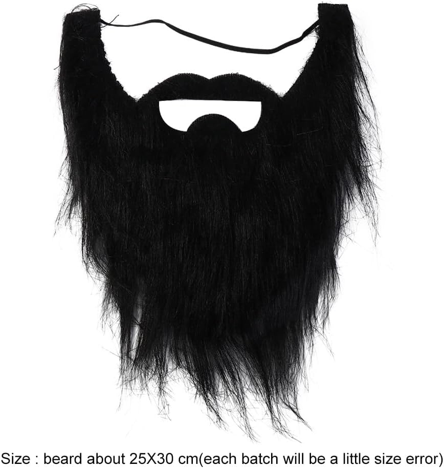 Vctitil 14 Pcs Grey Fake Mustache Facial Hair Disguise