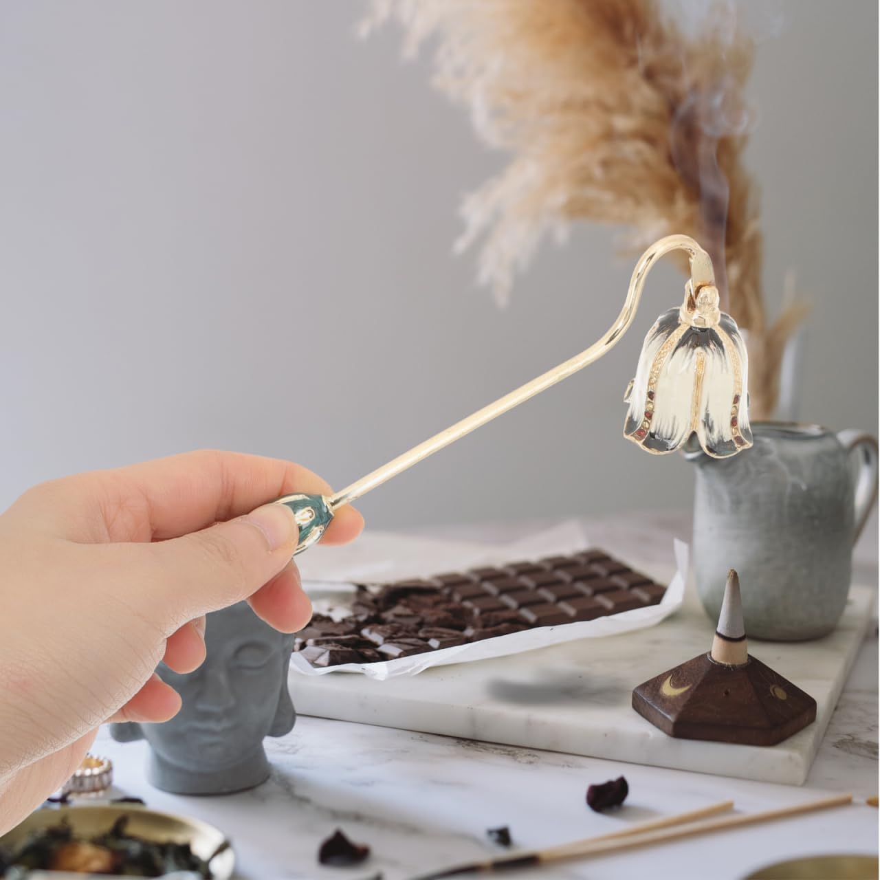 SEWACC Candle Snuffer with Long Handle Metal Extinguisher 1