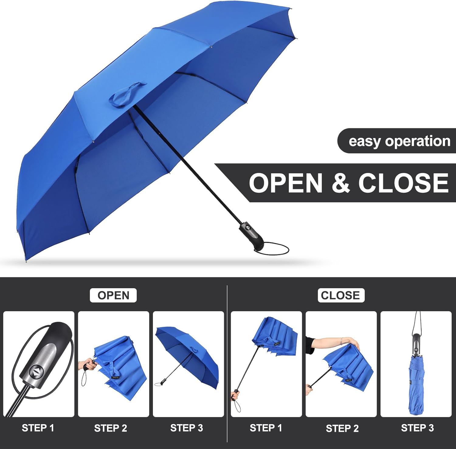 Doubwell 54 Inch Large Folding Umbrella