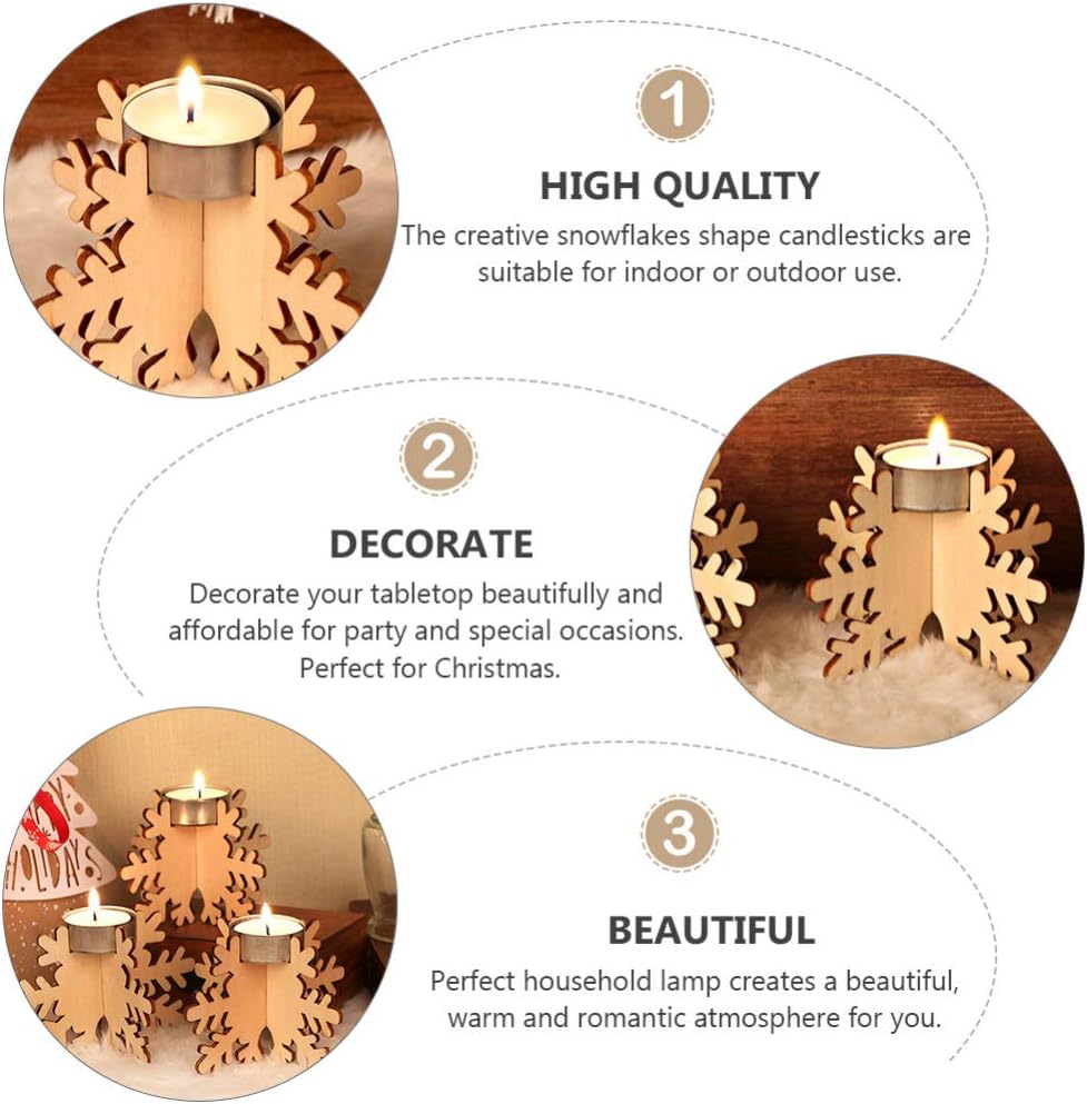 BESPORTBLE 6PCS Snowflake Candlestick Holder 1