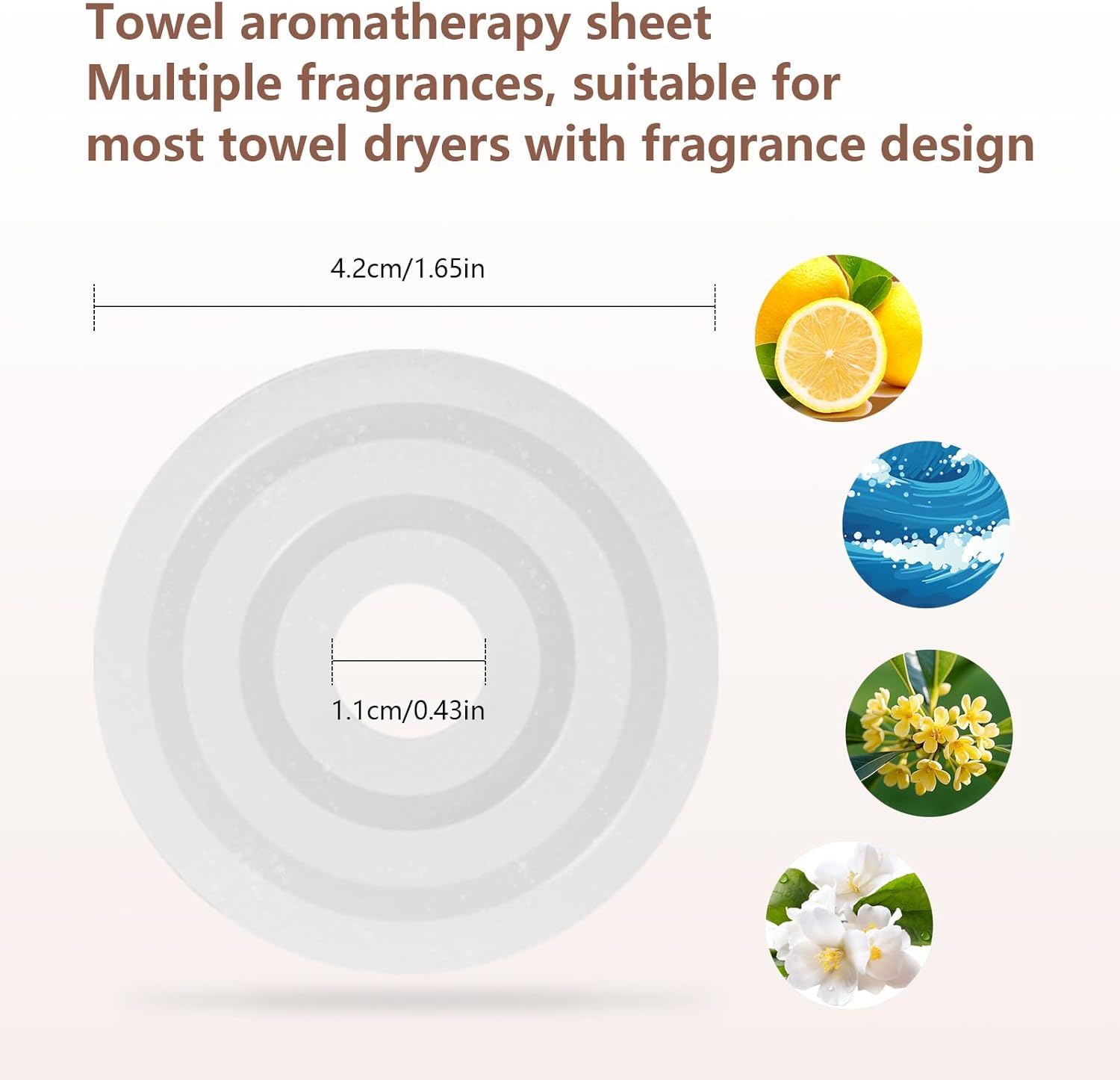BKAOSAUW Towel Fragrance Tablets 15 pcs with 5 Scents