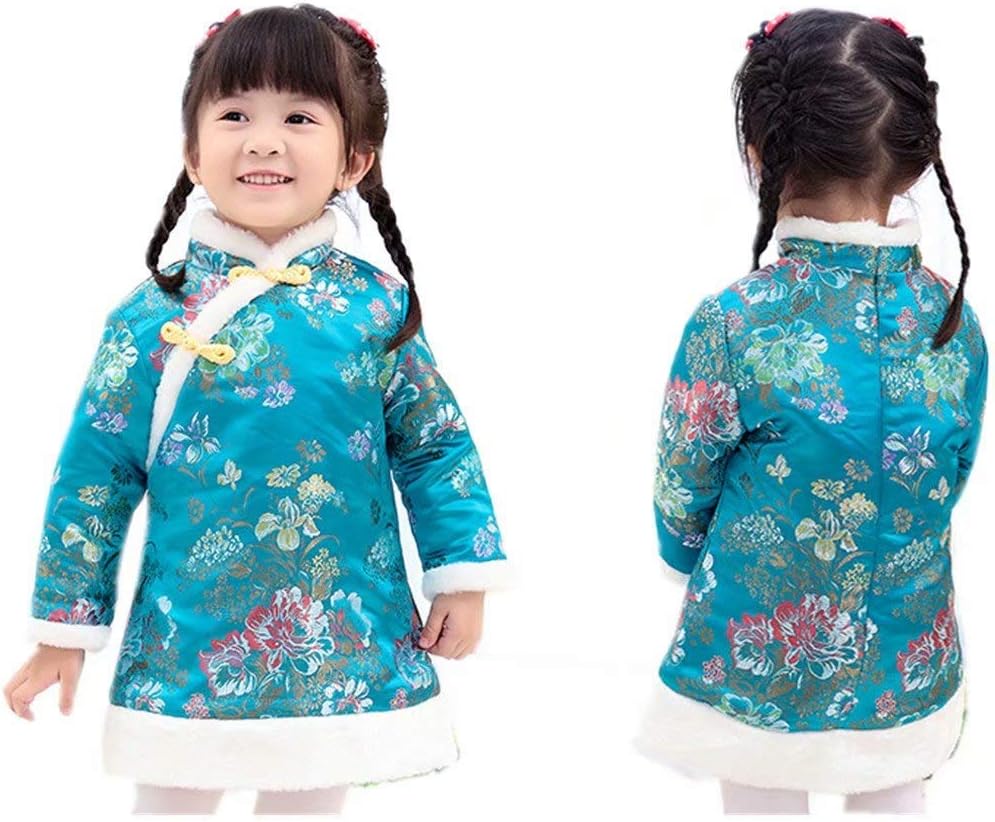 Baby Girl Qipao Dress Traditional Chinese Style with Embroidery