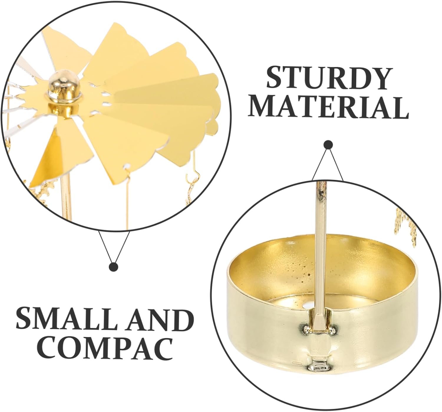 Unique Spinning Snowflake Candle Holder Iron Carousel Design