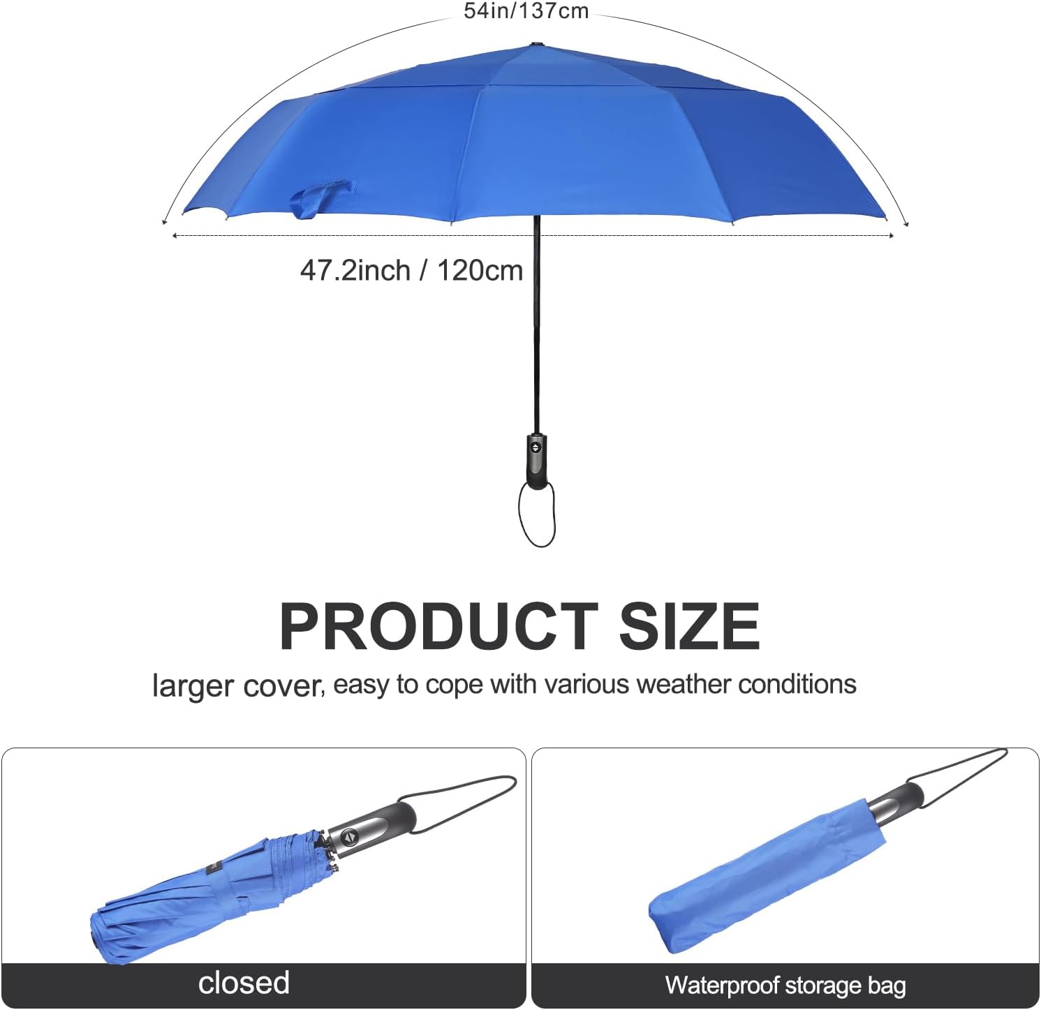 Doubwell 54 Inch Large Folding Umbrella