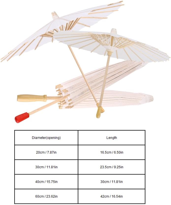 23 Handmade Oiled Paper Bamboo Parasol Umbrella