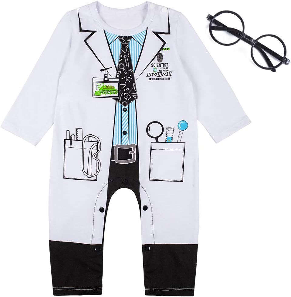 LENSOUS Baby Boys Doctor Costume Bodysuit