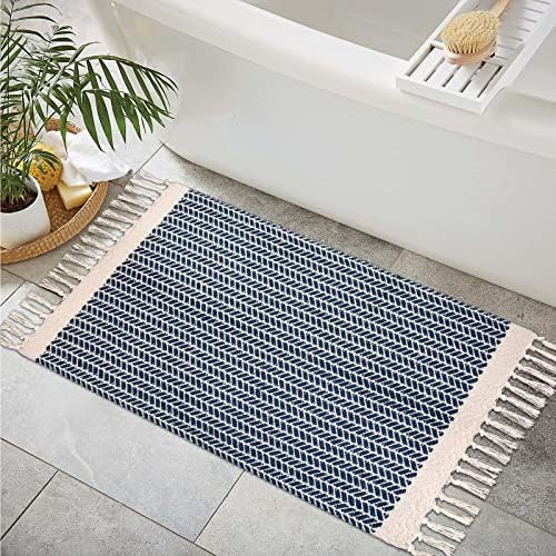 Lahome Boho Bathroom Rug with Tassels