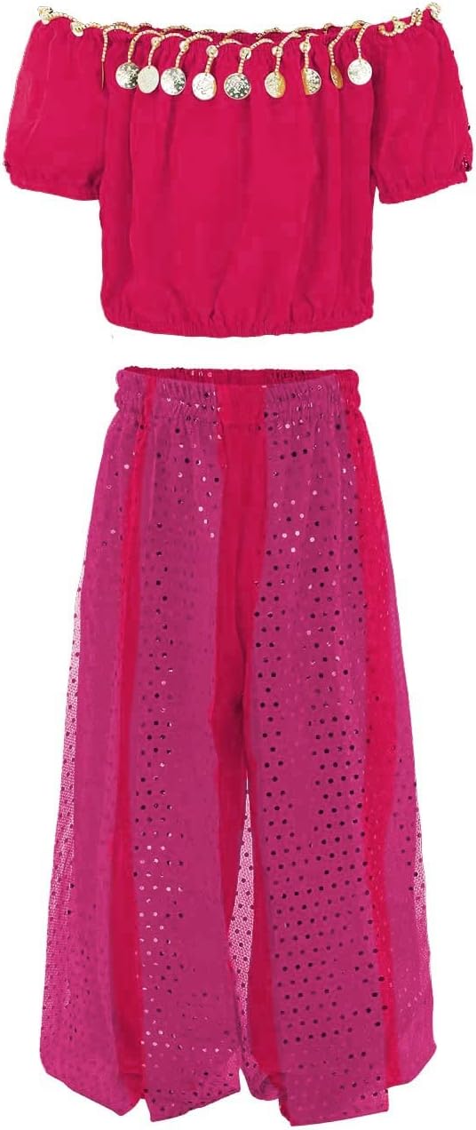 AMIMOJY Girl Belly Dance Costume Winter Kids Long Pant