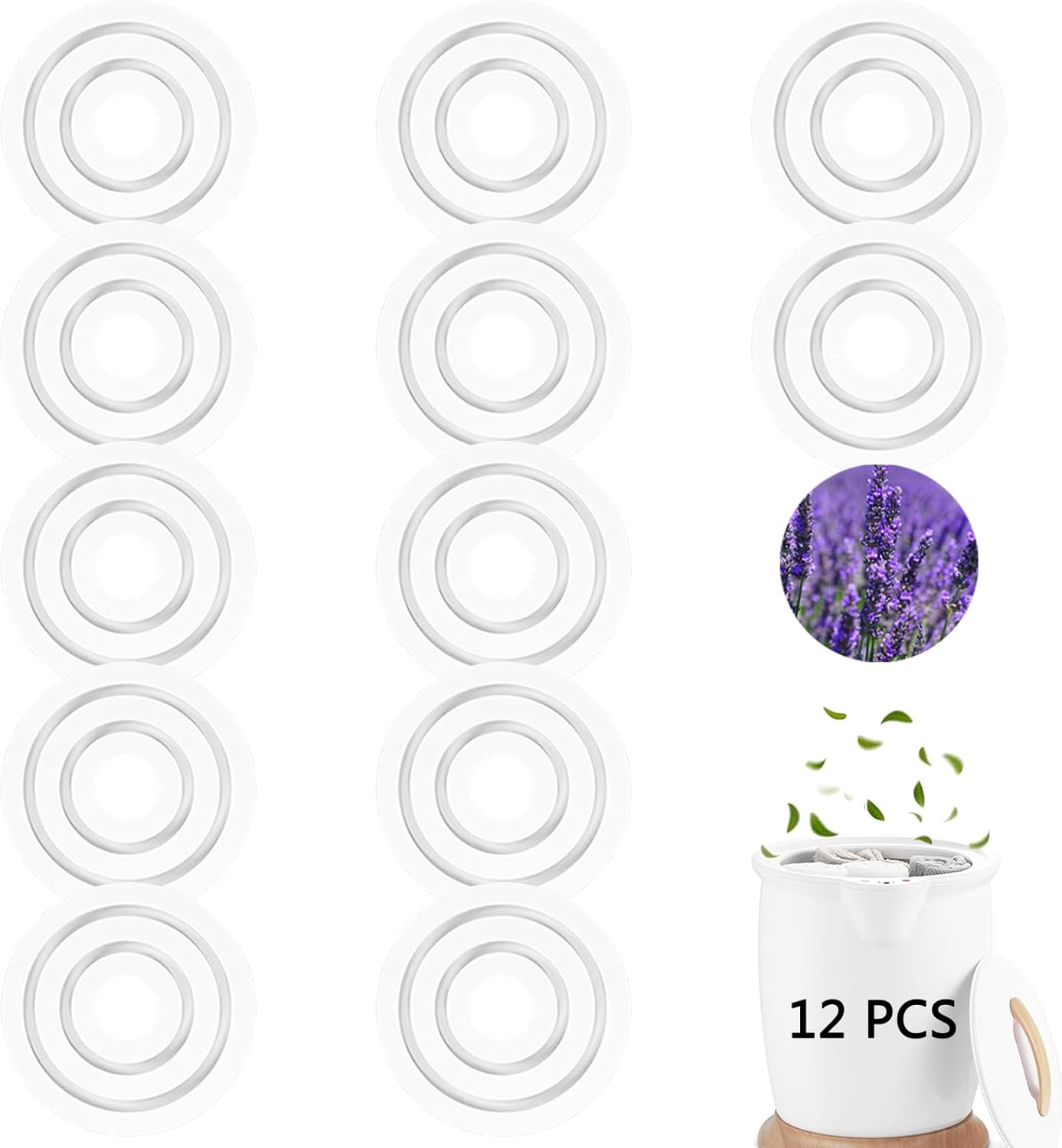CYGCL 12 Pack Lavender Scented Towel Warmers Discs