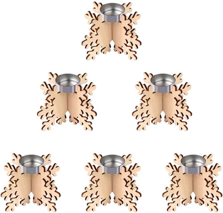 BESPORTBLE 6PCS Snowflake Candlestick Holder 1
