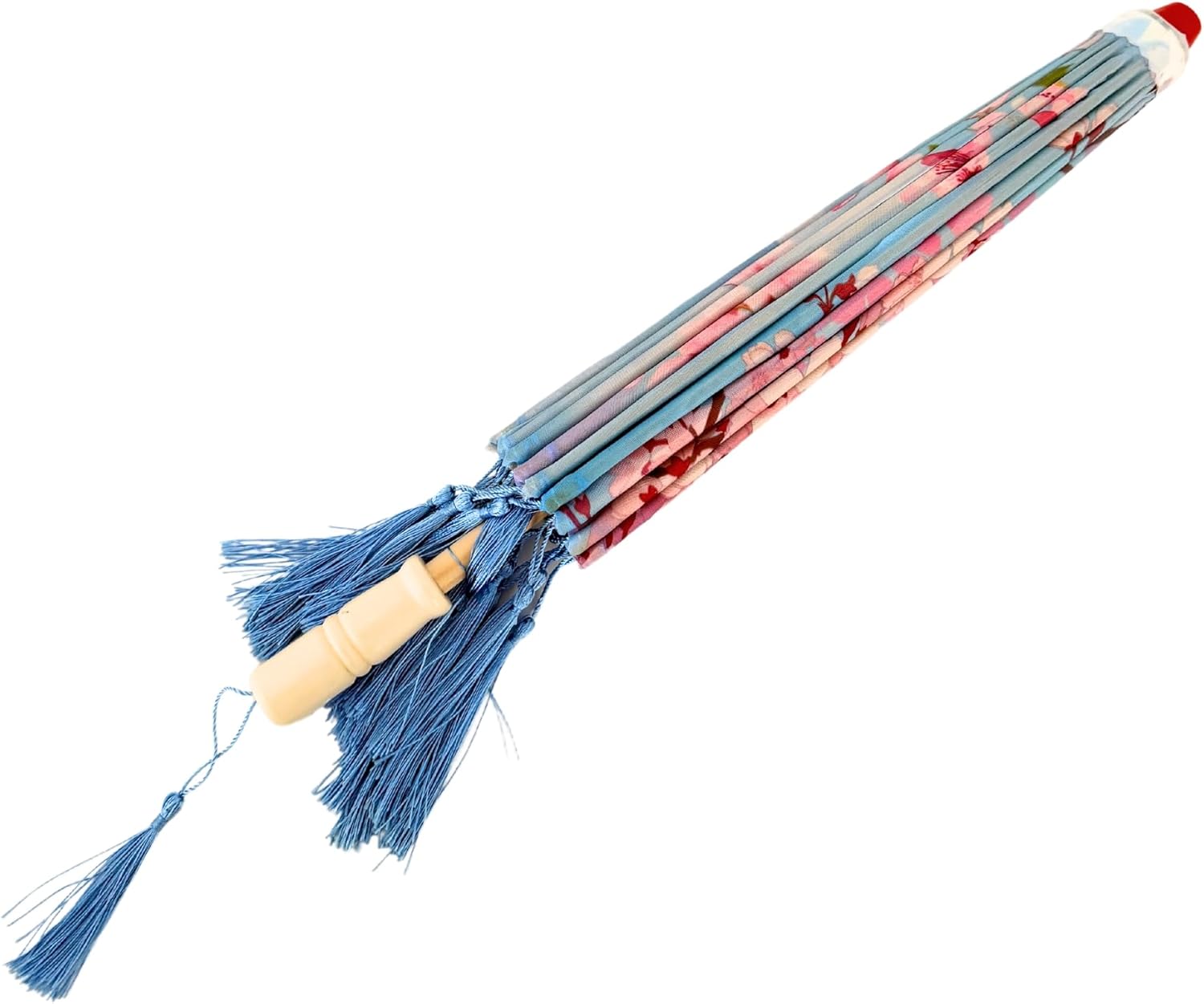 THY COLLECTIBLES 33 Silk Parasol Umbrella with Tassels