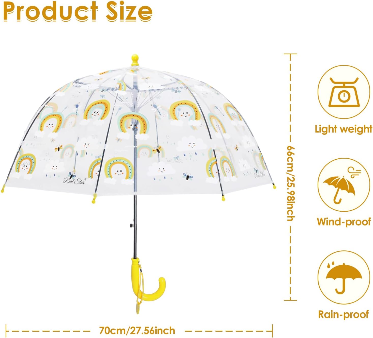 Clear Bubble Umbrella for Kids - Safe and Fun