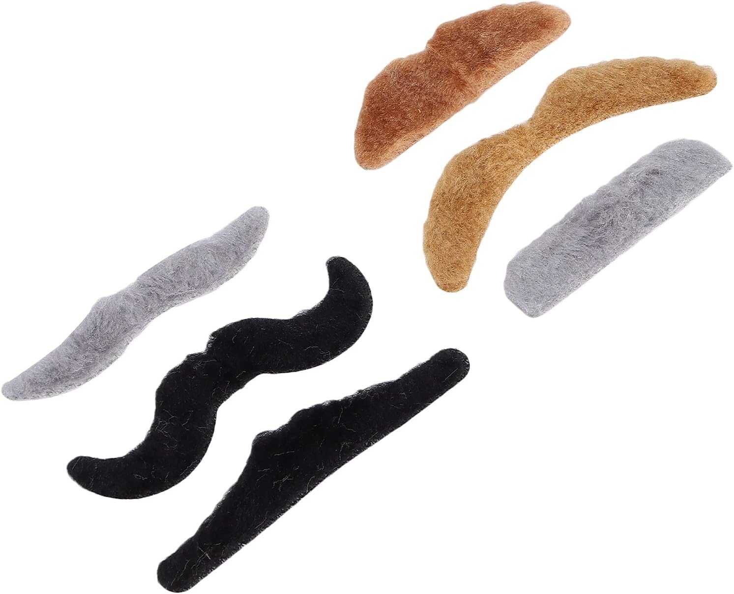 HUONIU Self Adhesive Mustaches 6 Pcs for Parties