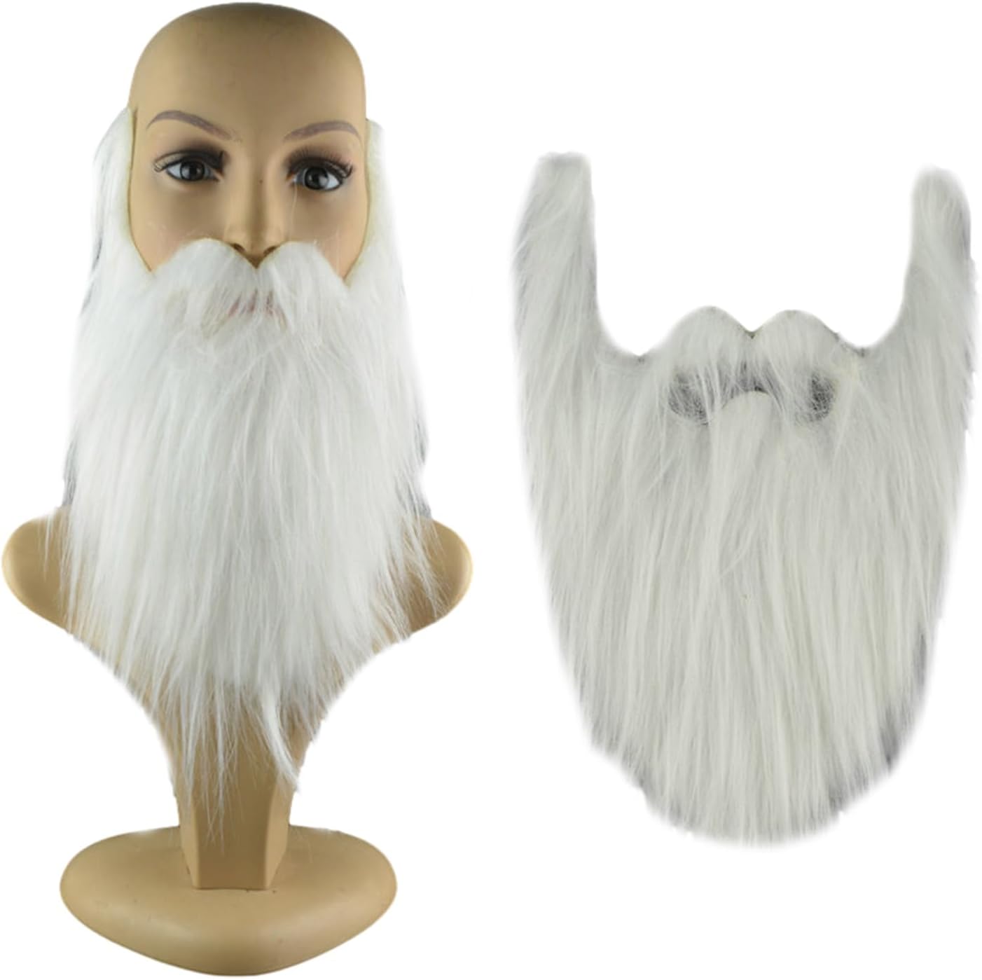 BOGEEL Halloween Fake Beard with Adjustable Elastic Rope and Cloth