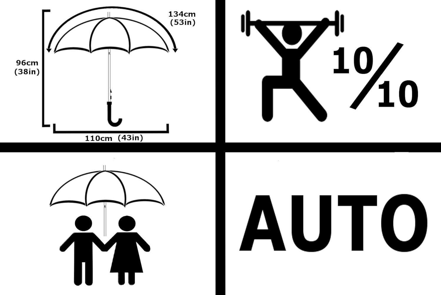 60MPH Windproof Heavy Duty Umbrella - StormDefender City