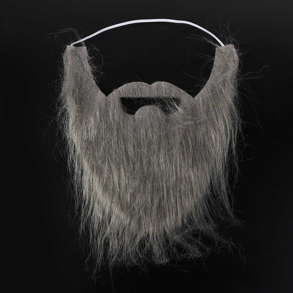 Vctitil 14 Pcs Grey Fake Mustache Facial Hair Disguise