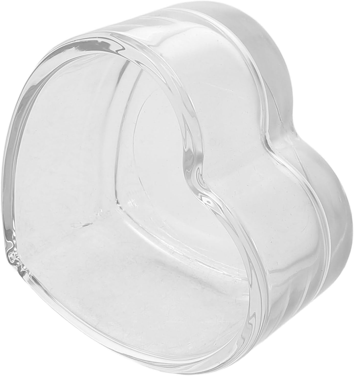 Glass Heart Shaped Tea Light Holder Elegant Decor