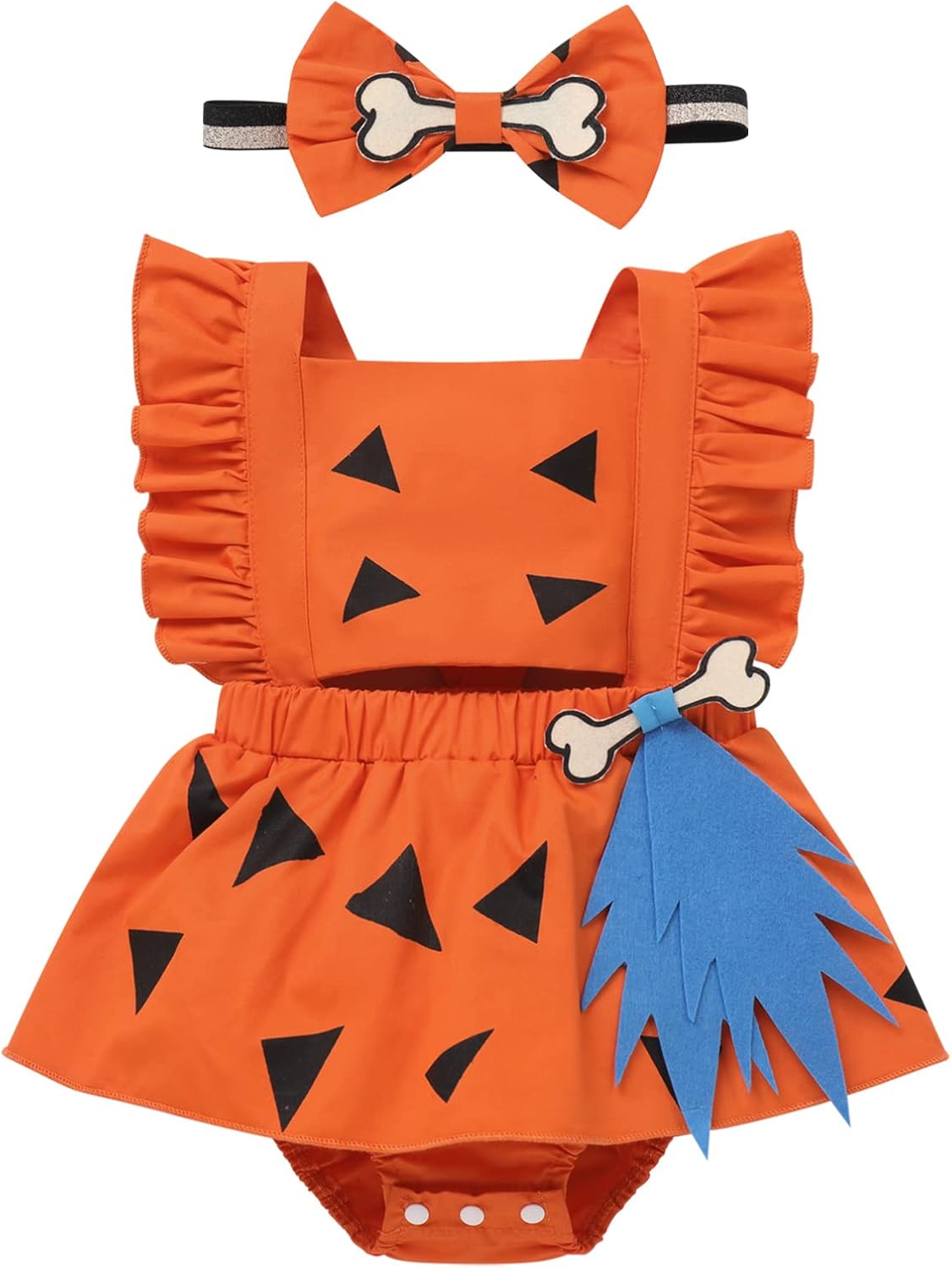 IBTOM CASTLE Caveman Costume Girl 1st 2nd Birthday Outfit