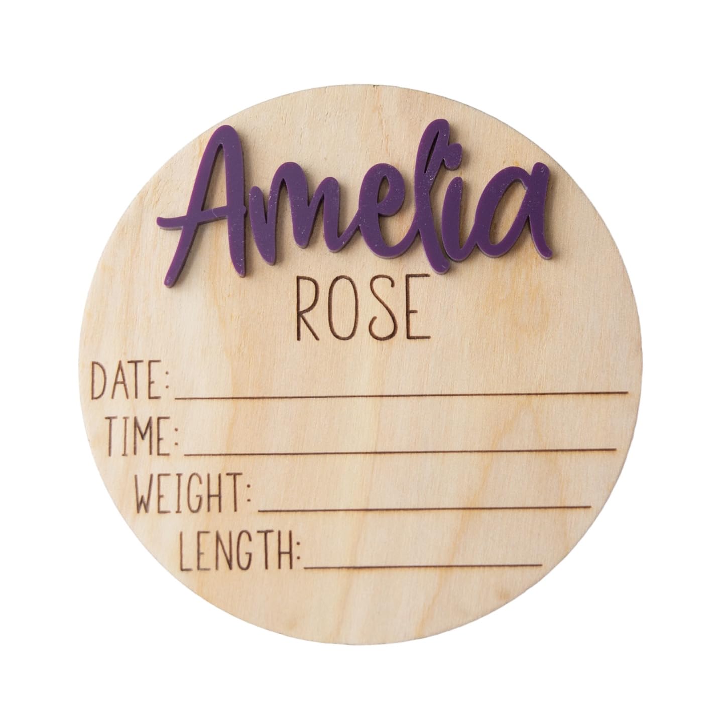 Personalized Newborn Announcement Sign - Double Sided 1