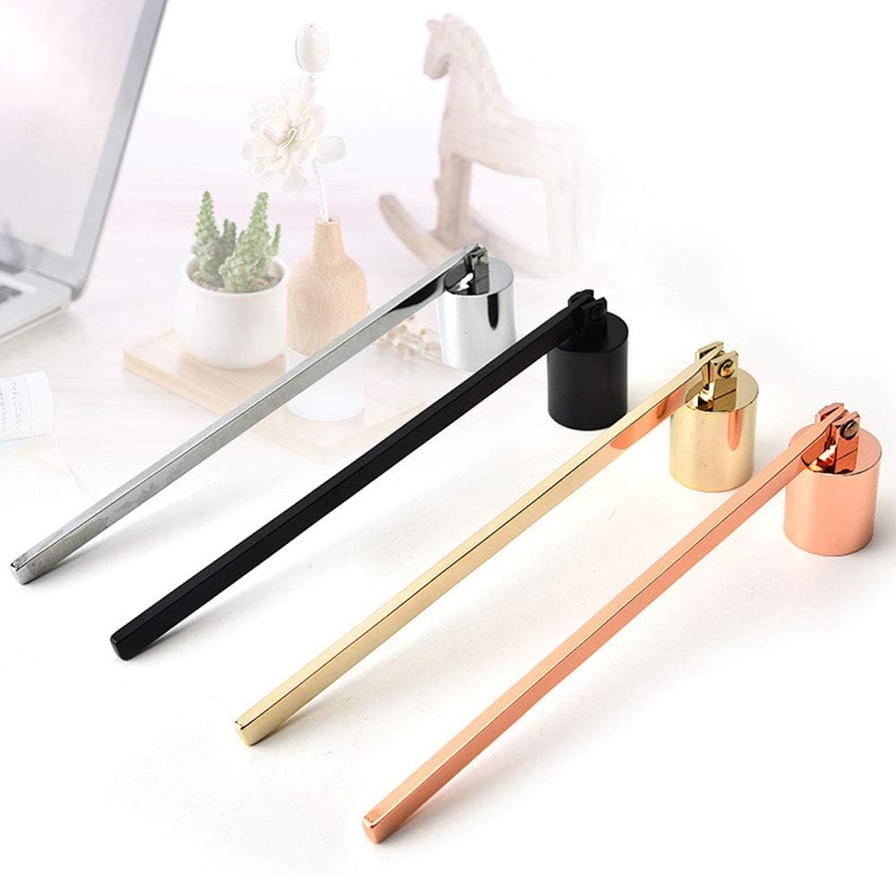 YESON Black Candle Snuffer with Polished Stainless Steel