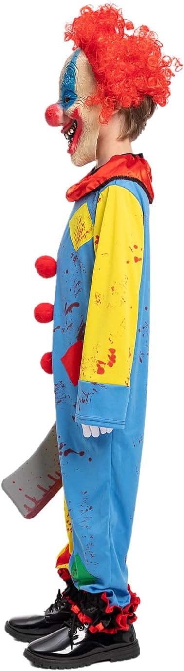 Scary Clown Costume for Kids Halloween Role Play