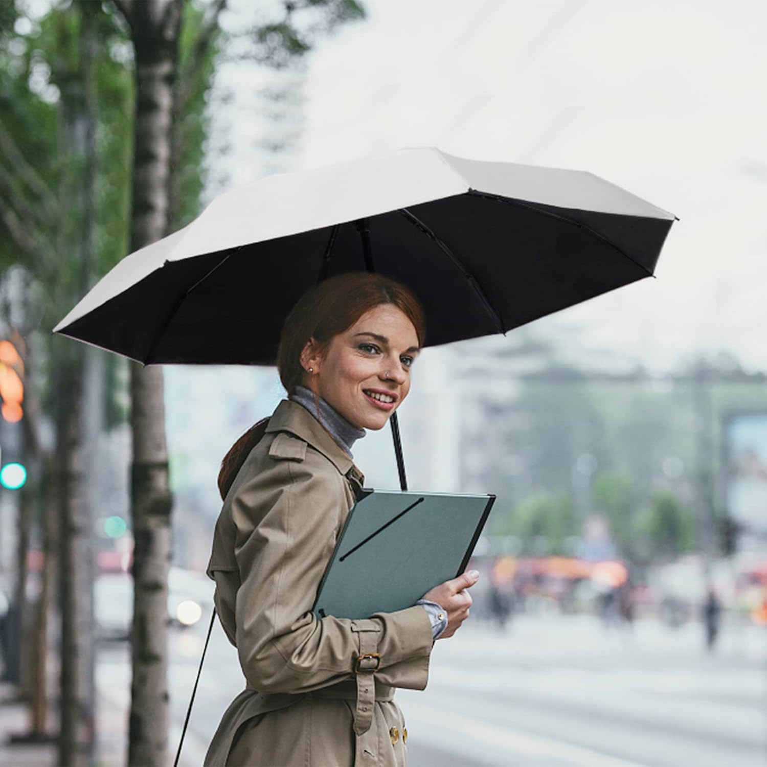 Kavoilauri Mini Folding Pocket Umbrella with Case