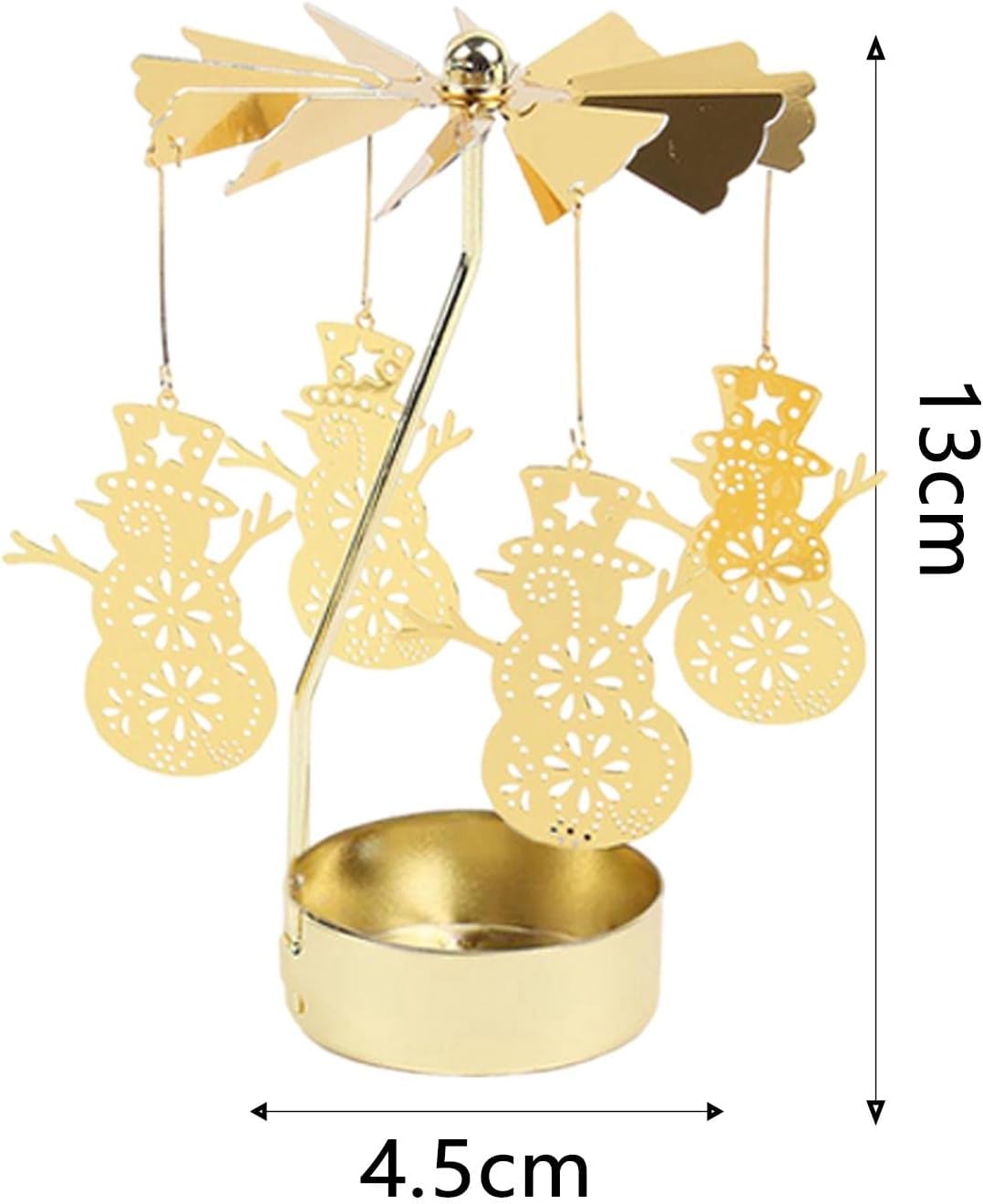 3 Pack Spinning Snowman Tea Light Holders