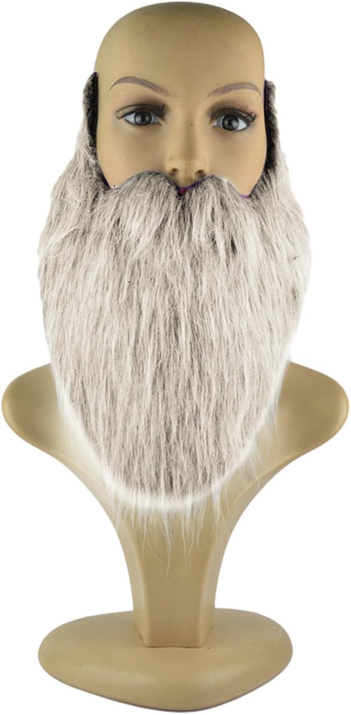 BOGEEL Halloween Fake Beard with Adjustable Elastic Rope and Cloth