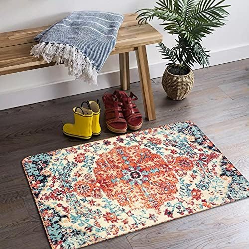 Lahome Bohemian Floral Medallion Area Rug